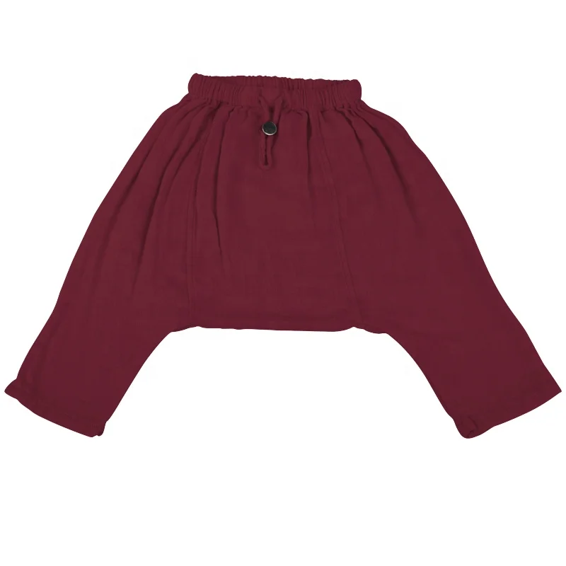 
Muslin Baby Summer Breathable Pants Plain Bamboo Cotton Material 