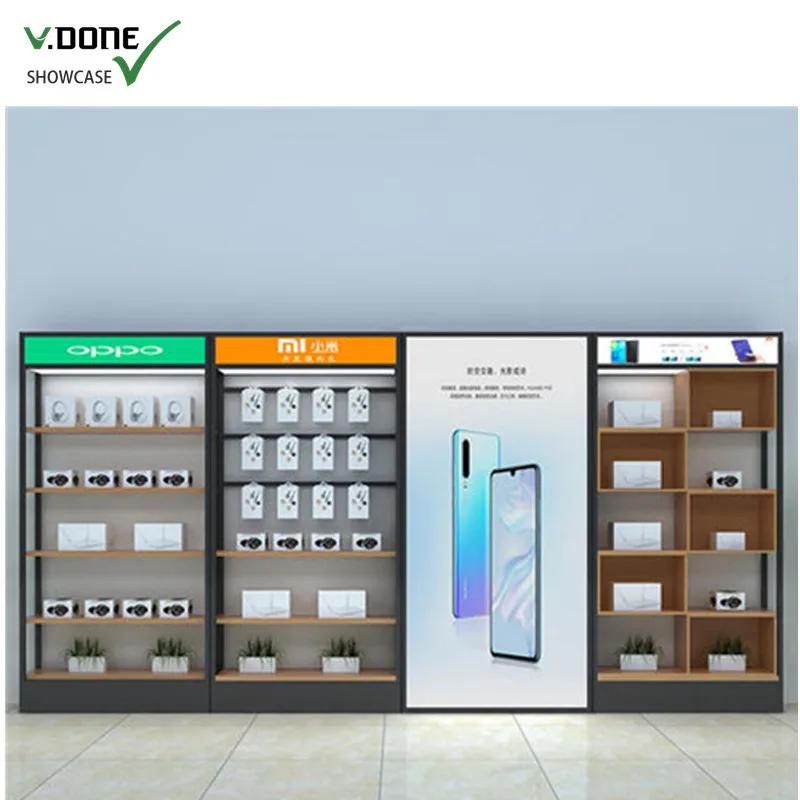 High Quality Retail High End Cell Phone Display Cabinet Showcase For OPPO or VIVO Mobile Phone Shop Counter Mall Kiosk