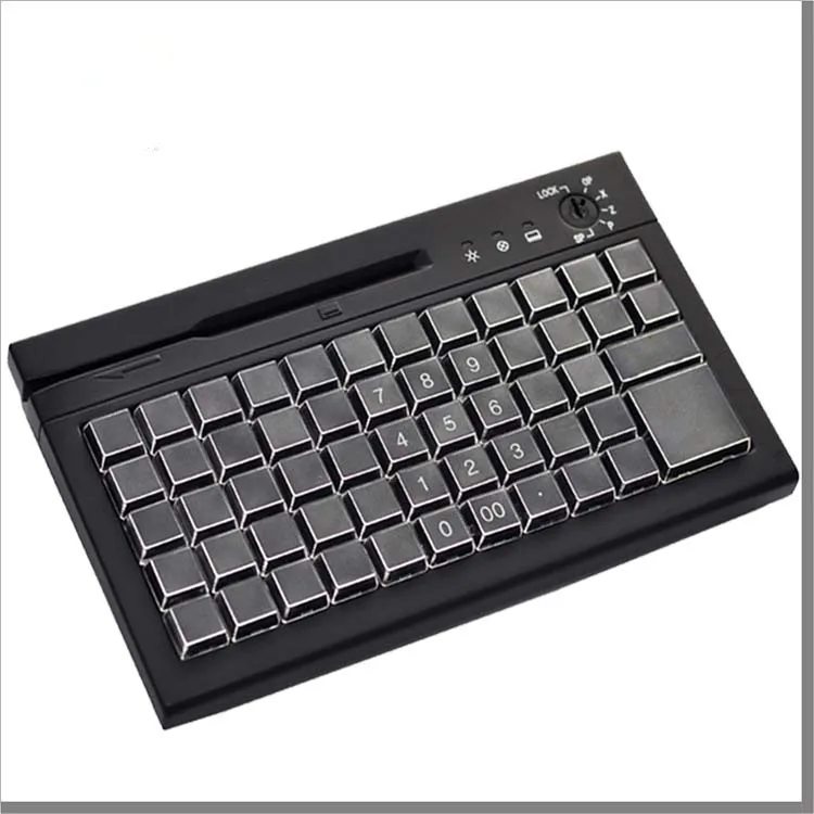 High Quality USB+PS2 60-Keys Pos Programmable Membrane Cash Register Pos Keyboard