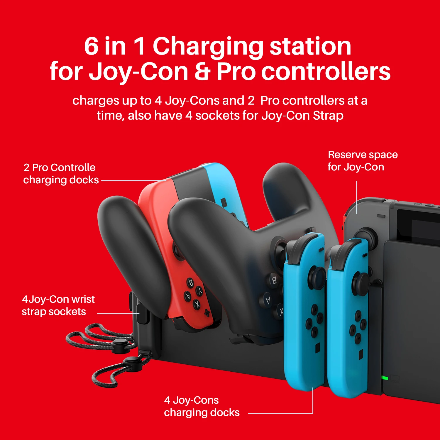  Новая Док-станция для зарядного устройства Nintendo switch joy con многофункциональная зарядная