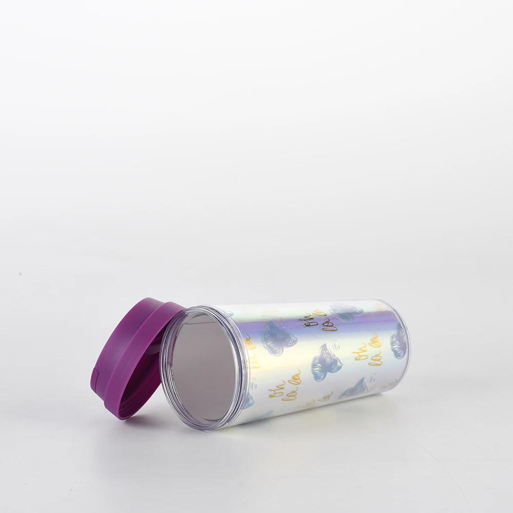 Двойная Стенка изолированные защитные пластиковые без добавления бисфенола А объемом 16 унций 450 мл кофейная кружка