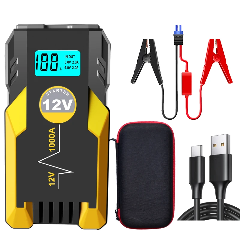 12v Portable Jump Starter For Rechargeable Batteries 16800mAh Multi-Function Power Bank Truck Battery Car Jump Starter