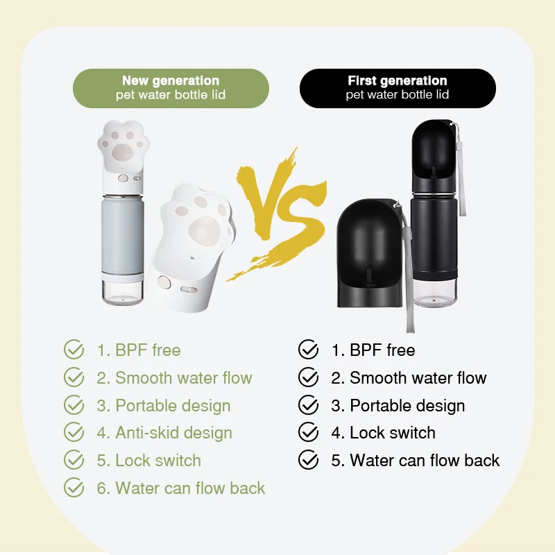 18oz Stainless Steel Dog Travel Bottle, Leak Proof Portable Dog Water Bottle, Drink Dispenser and Snack Container