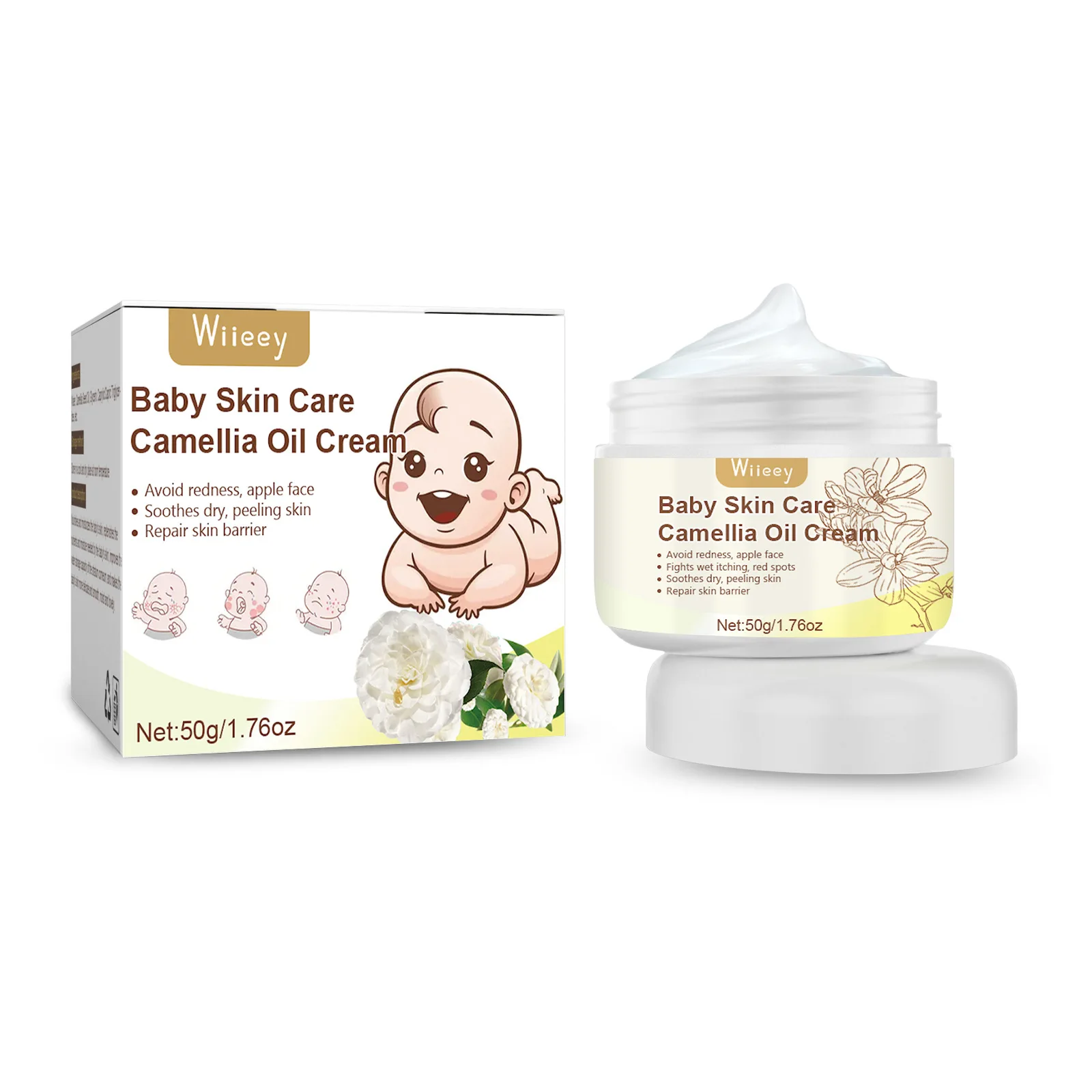 Latest wholesale factory direct sale baby skin care camellia oil cream baby gentle and moist