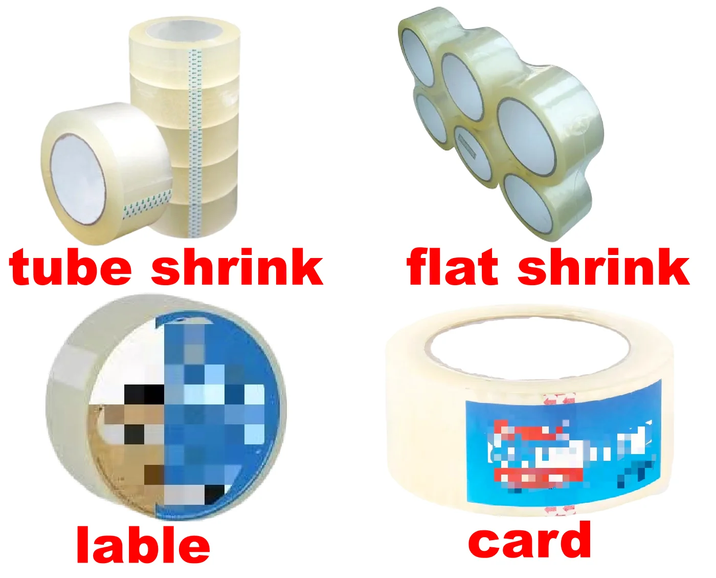 50mm metal band film strapping packing printing marking rubber jumbo film poly-tape-opp-tape