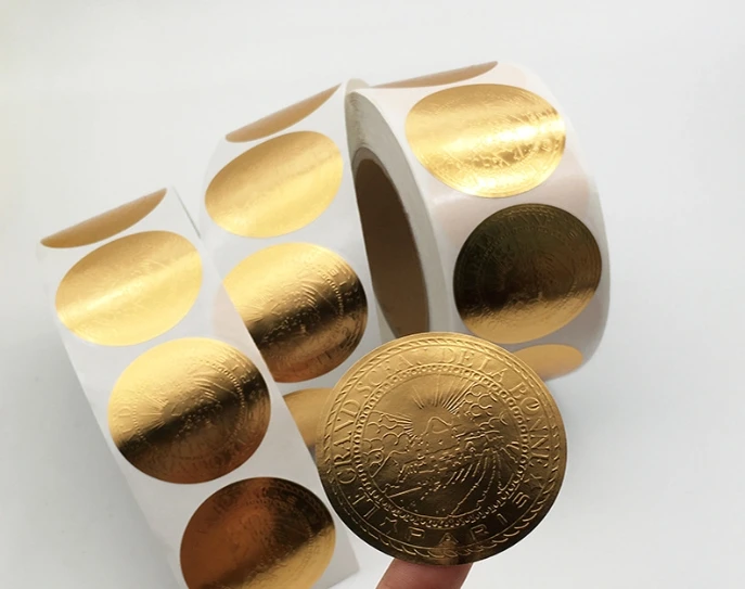 Gift uses gold sticker packing cheap price vinyl  Stickers perfume box sticker