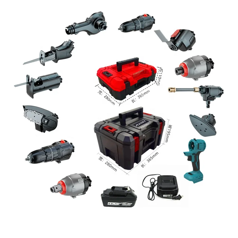 HENGLAI 20V Power Tools Combo Kit In China Combination Woodworking Machines Drill in 1