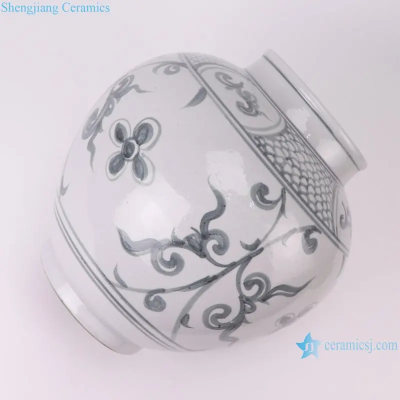 RZSX101-F Jingdezhen antique flower leaf pattern porcelain pots vase hand painted ceramic flower vase