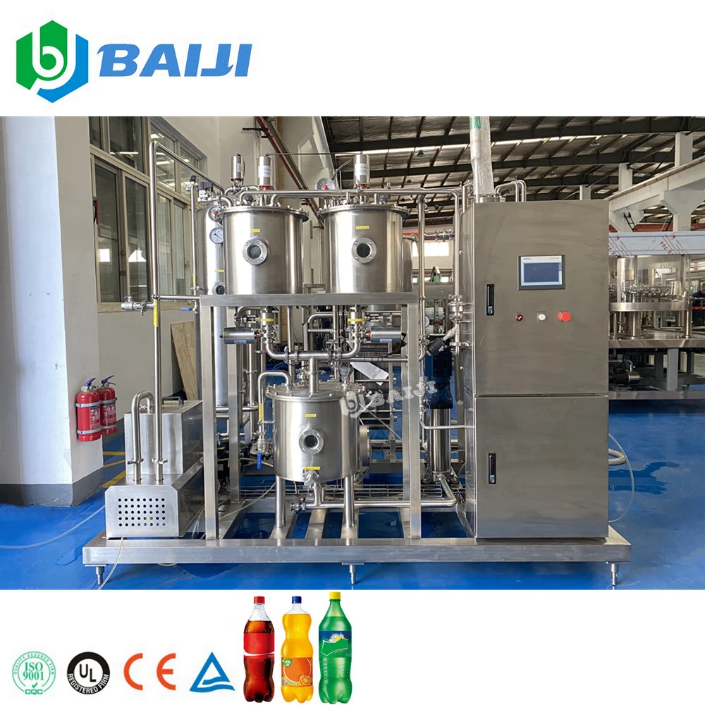 Complete automatic CO2 mixer carbonated beverage soft drink manufacturing making mixing plant machine