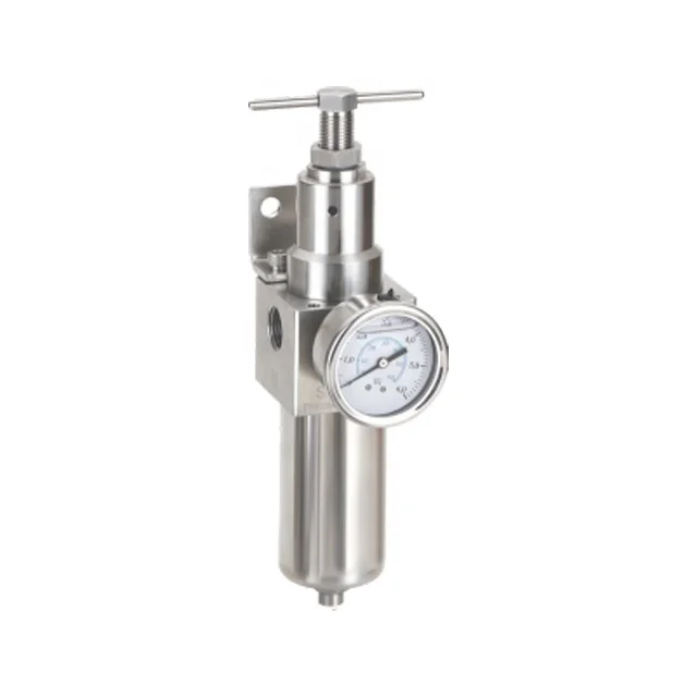 Automatic Drain Air Source Treatment Units Pneumatic Filter Stainless steel filter regulator