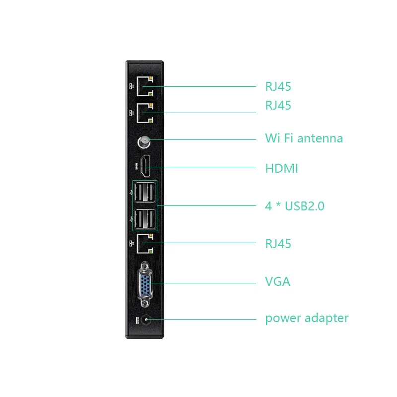 
TOPFEEL T1S10 linux j1900 barebone fanless industrial mini pc itx 4K support Low power consumption portable embedded computer 