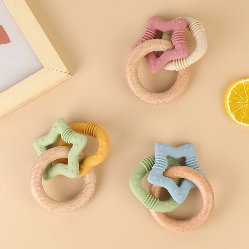 Natural Rubber Cartoon Animal Shape Teether Teething Toys Baby Sensory Teething Teether Toys Bpa Free Silicone Baby Teether