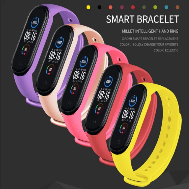
16 colors Watch With interchangeable Smart Watch Band Strap For Xiaomi MI Band Smart Bracelet New Watch Strap Smart Accessories 