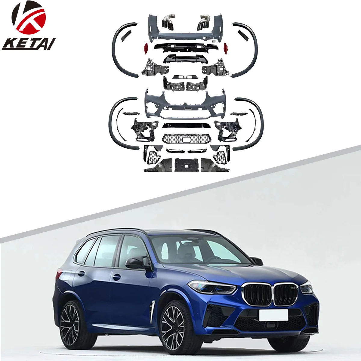 Auto Accessories X5M Style Front Rear Bumper Body Kit For BMW X5 G05