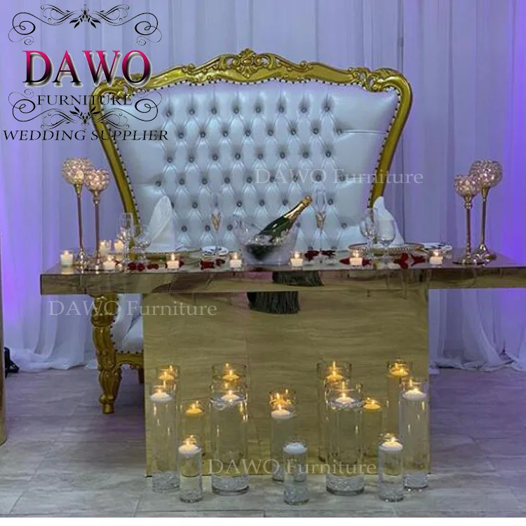 luxury modern design high back king wedding sofa chair