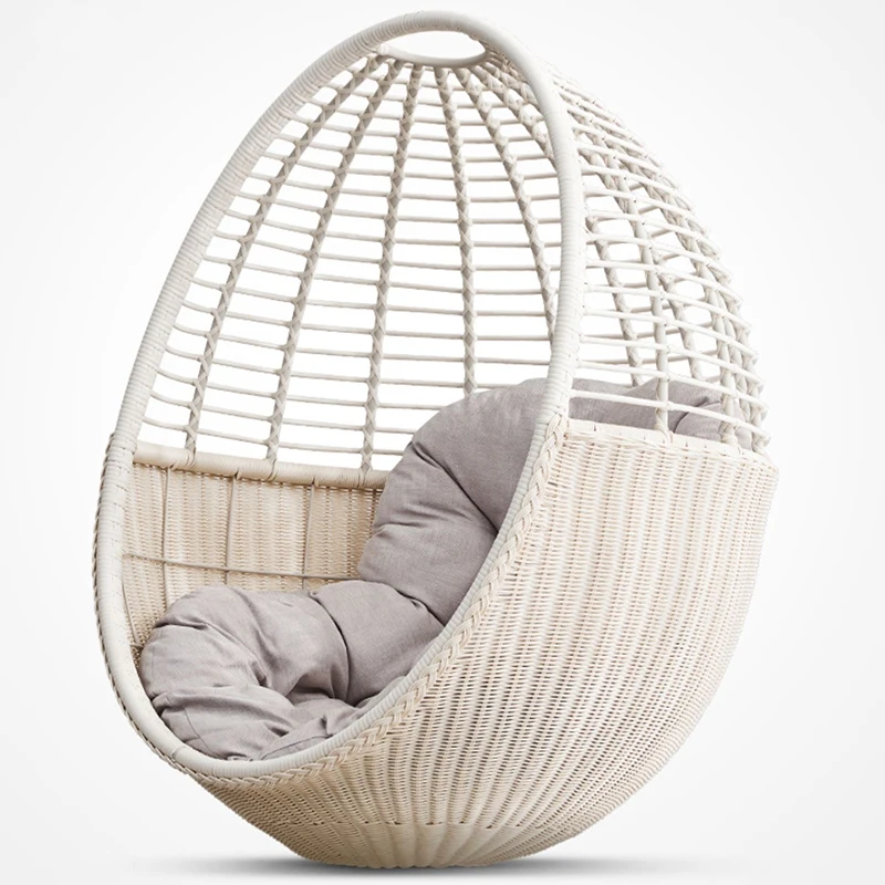 Outing Mate Hight Quality Low Price swing rocking rattan egg patio chair for home garden