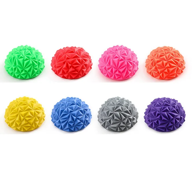 Pilates Ball Half Spiky Fitness Domes Half Ball for Sports Foot Massage Stability Training Muscle Balancing Therapy