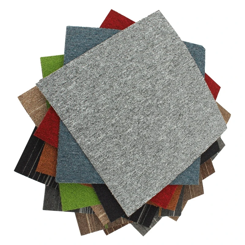 Loop Pile tufted Carpet Tiles with Soft Non-woven Backing for Commercial Office Hotel