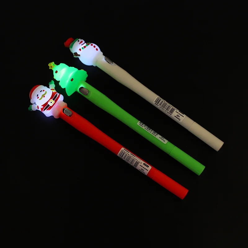 Yubon 24 Pcs/lot Kawaii Christmas Light Gel Pen Cute 0.5mm Black Ink Signature Pens Stationery Gift School Writing Supplies