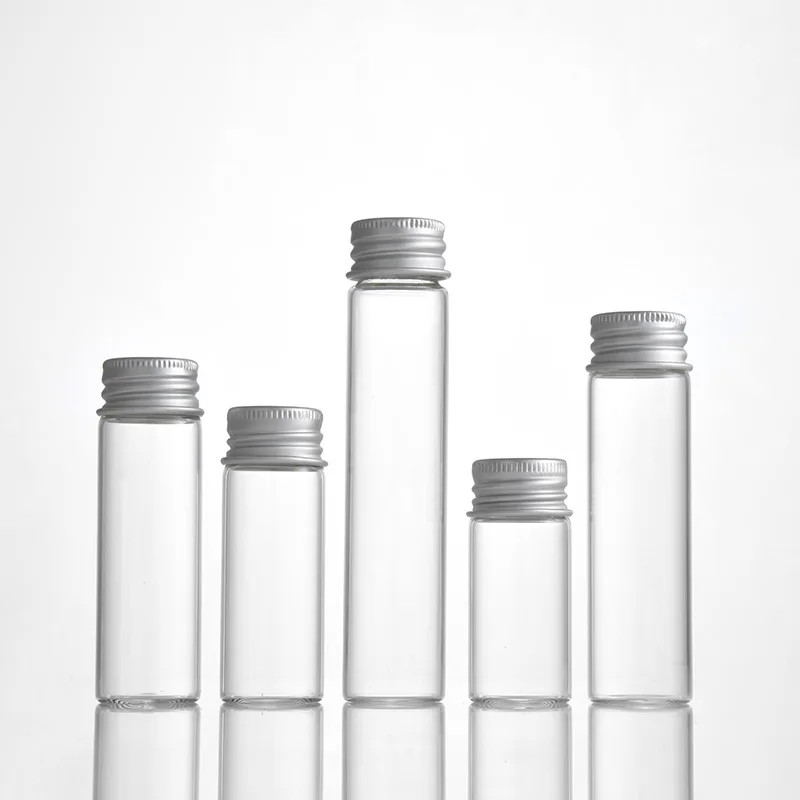 Who;esale Small Glass Vial Bottle Borosilicate Glass Test Tube Packaging With Screw Cap