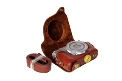 Camera Case PU Leather Cover with Shoulder Strap for Canon G9X