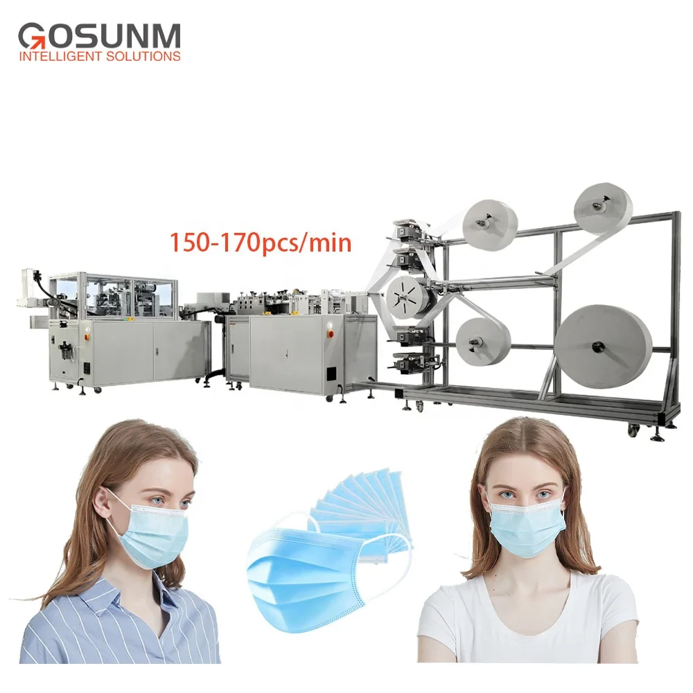 GOSUNM 2021 NEW High Speed Automatic Surgical Mask Making Machine