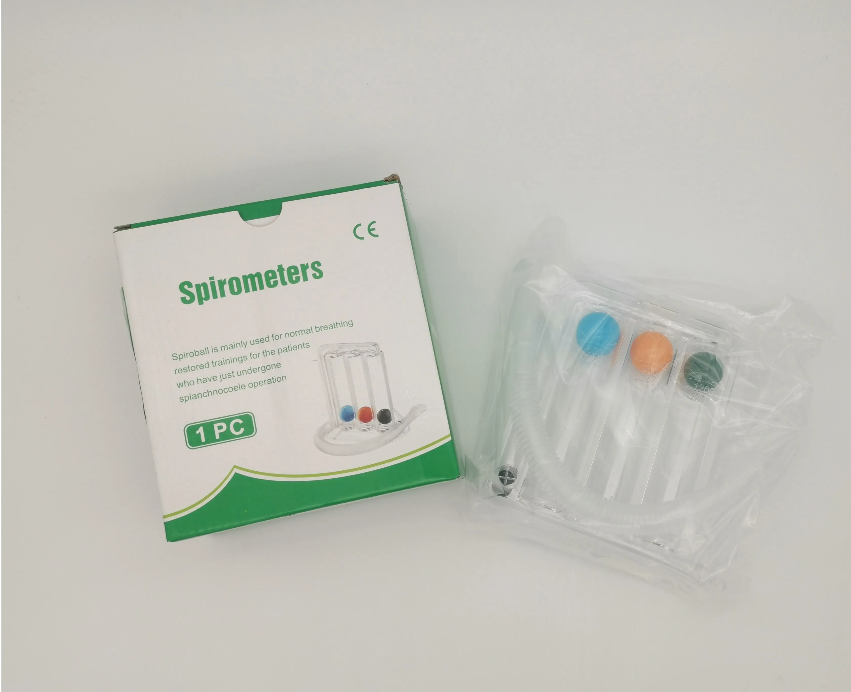 
Portable three ball Medical Incentive Deep Breathing Exerciser Spirometer 