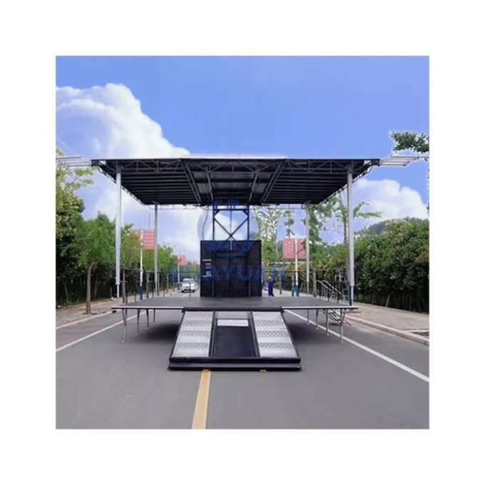 ST180 New Hydraulic Portable Band Concert Mobile Trailer Stage For Exhibition Roadshow Advertising Event