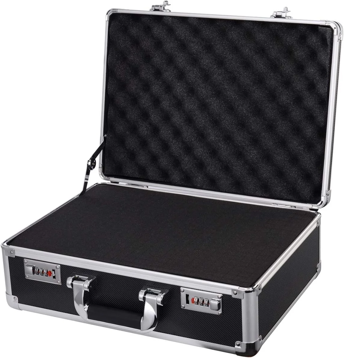 Wholesale Custom Aluminum Storage Box Individual Compartments Black Camera Case Tool Case Waterproof OEM ODM Supported EVA
