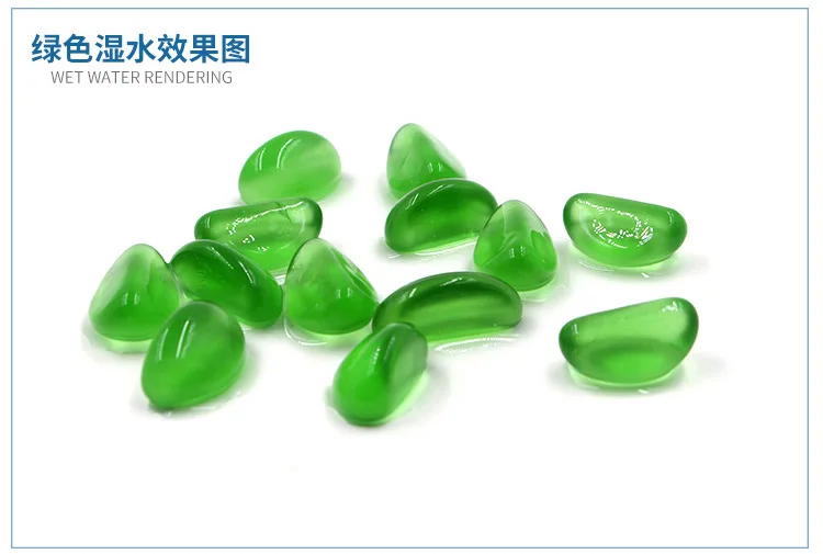 25kgs/bag Blue Glass Gravel Stone Green Colored Glaze Rock Aquarium Fish Tank Decor Natural Quartz Stones and Crystals