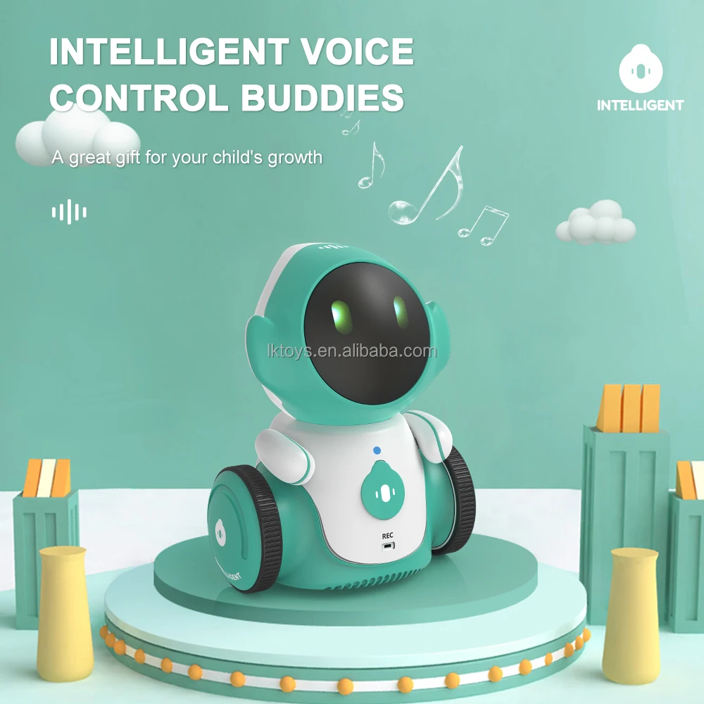 Lucky Toys Robot Rechargeable Smart Talking Robots for Kids Intelligent Robot with Voice Controlled Touch Birthday Gifts for Boy