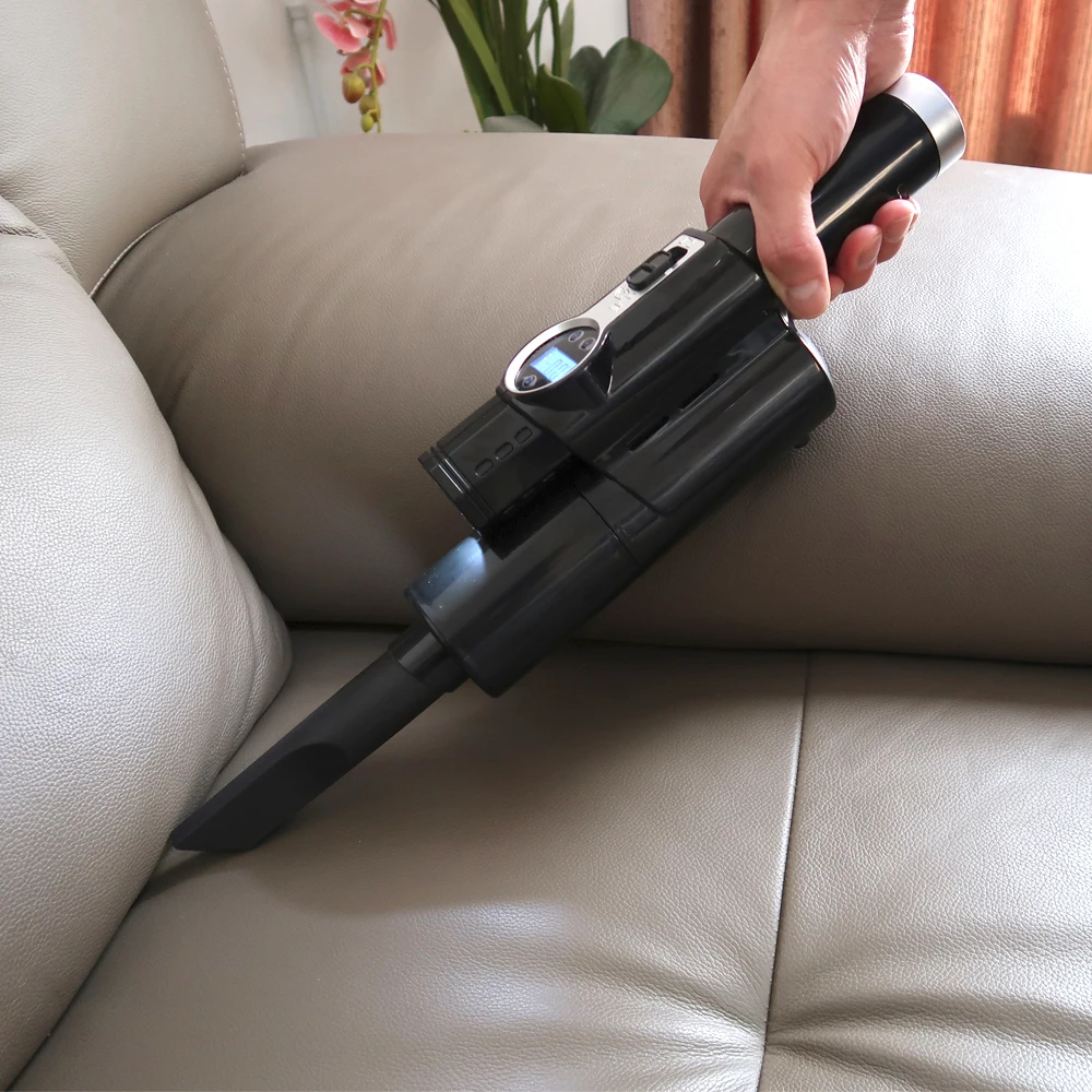 Cheapest 12V DC with LCD Pointer Display and LED Light Car Vacuum Cleaner Tire Inflator 4-in-1 Portable Vacuum Cleaner for Car