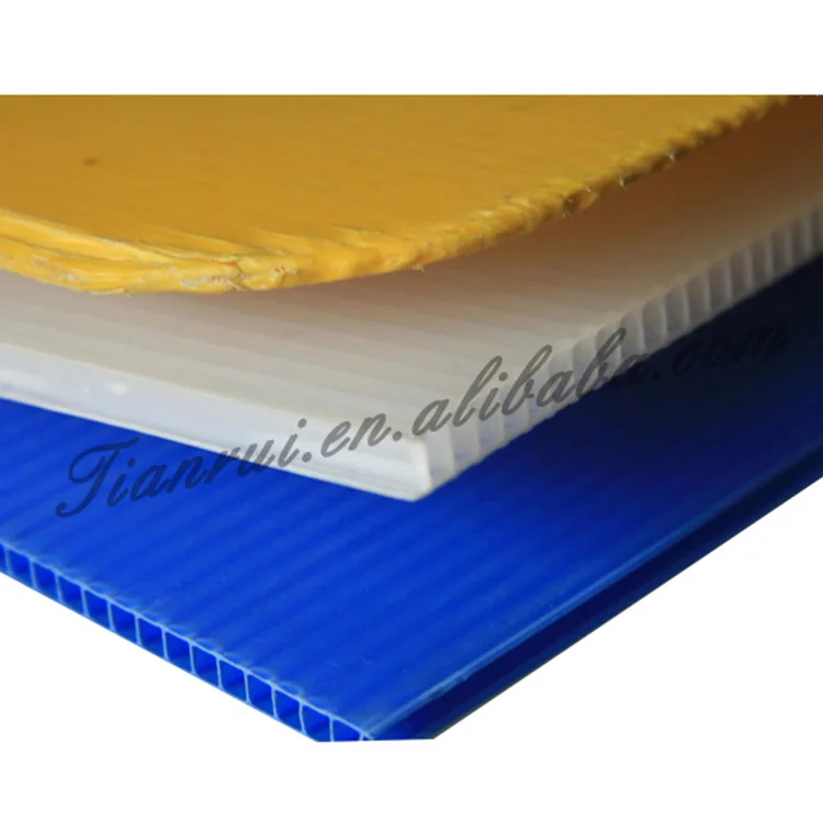2-12Mm Colored Plastic Corrugated Divider Sheet Soundproof Corrugated Plastic Sheet Plastic Corrugated Sheet