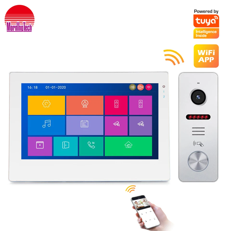 2021 hot product wifi doorbell intercom system TUYA video door phone Videoportero  WiFi video intercom doorbell system
