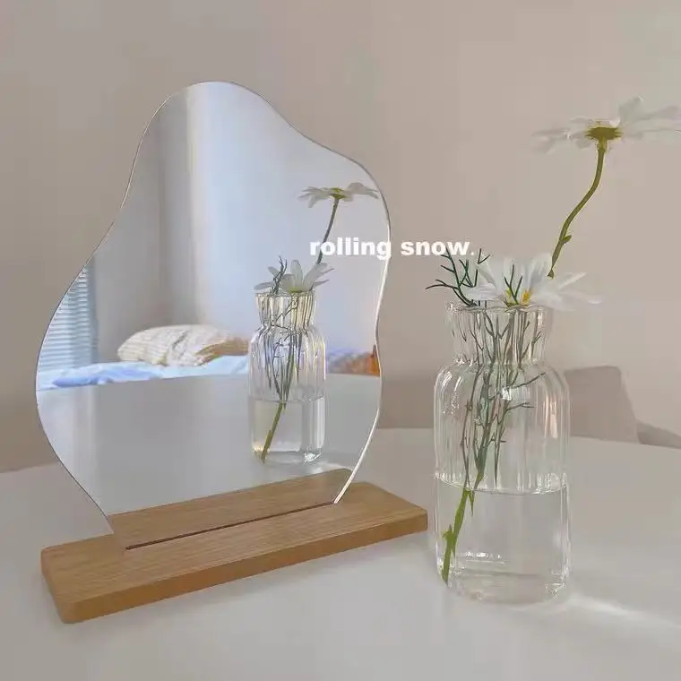 ins Korea irregular makeup mirror simple small fresh dormitory vanity decoration can diy writing mirror