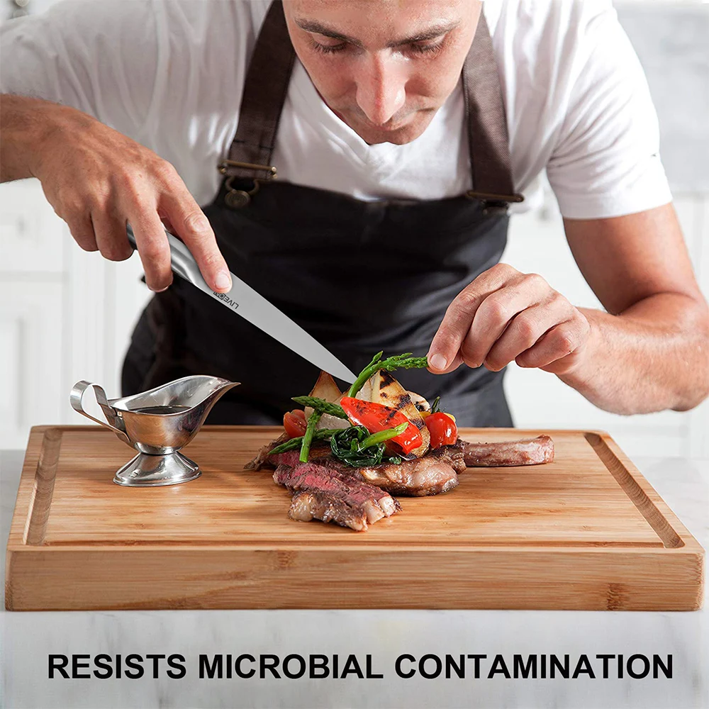 Wholesale Organic Natural Extra Large Bamboo Cutting Board Bamboo Chopping Board  with Juice Groove