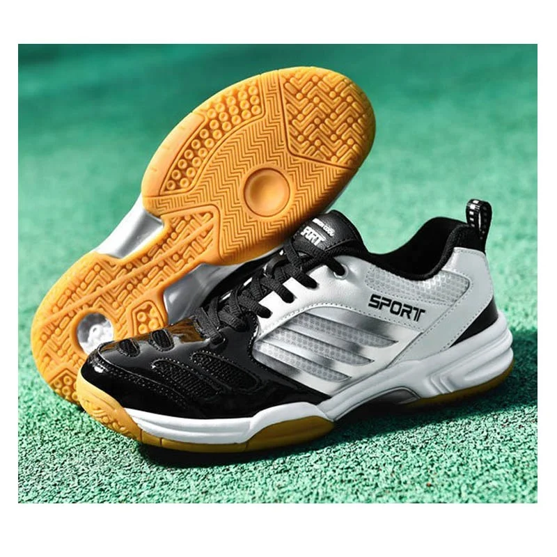 Sports Shoes  Outdoor Training Shoes Low-top Thick Sole Shock-absorbing and Anti Skid Badminton Shoes