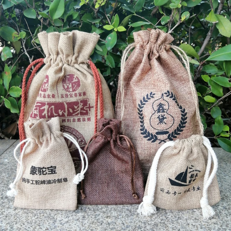 Wholesale Manufacturers Large Women  With Custom Printed Logo Food Grade Slogan Cotton Jute Bag
