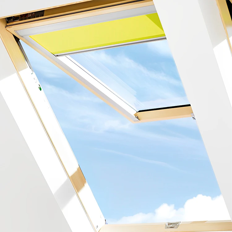 Automatic Retractable Open Air  Roof Skylight Aluminum Alloy Double Glazed High Rise Glass Windows Skylight