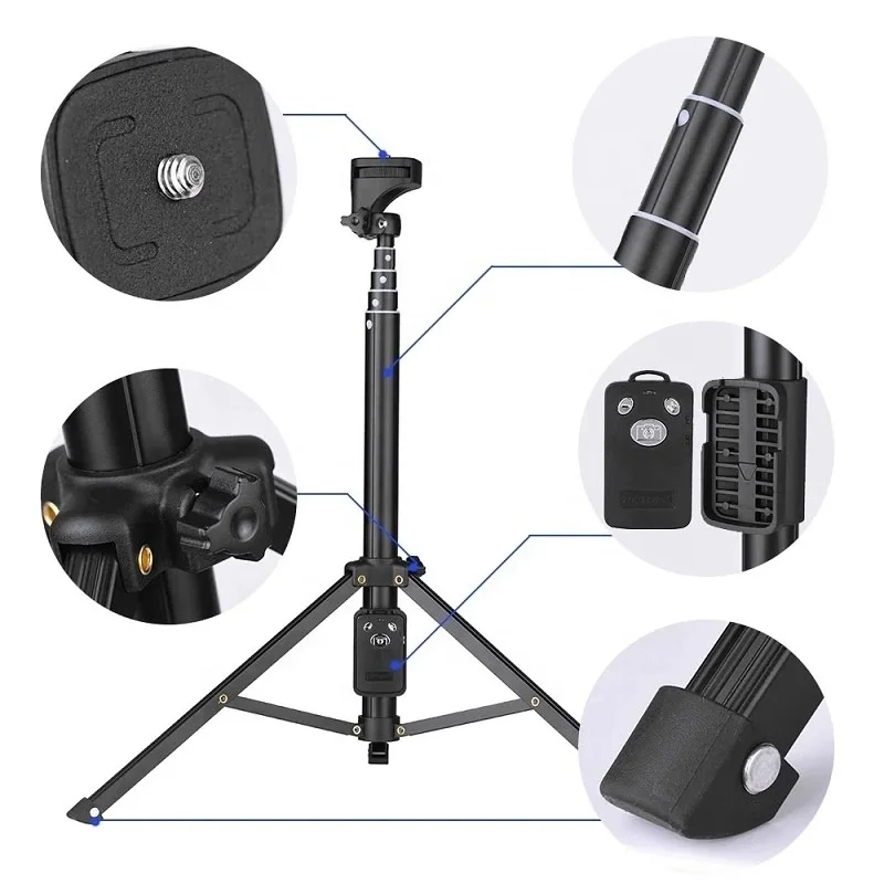 
YUNTENG 1688 Extendable 51 Inch Mobile Phone Camera Monopod Selfie Stick Tripod Stand with Wireless Remote 