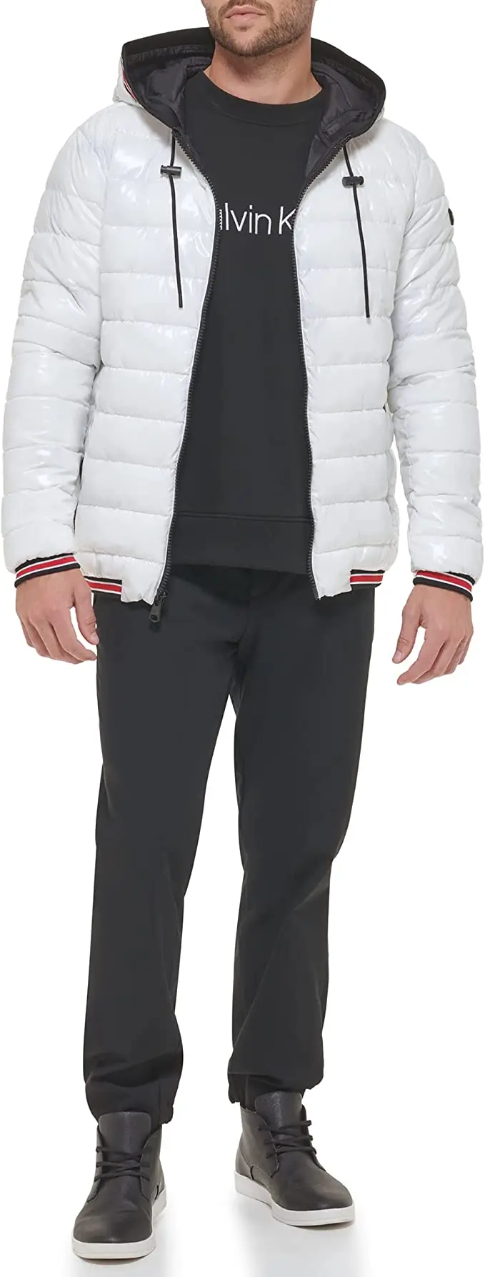 AQTQ Cheap  Warm Duck Feather Custom Logo Hooded Winter Bubble Puff Filled Down Puffer Jackets Coat for Men