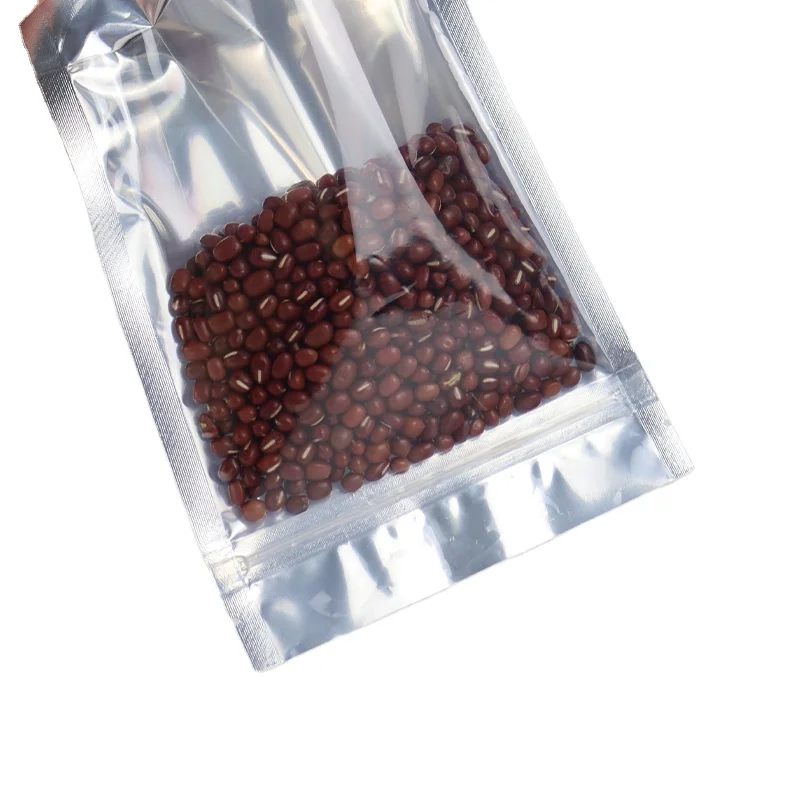 HONGDA Factory supplier Low MOQ Aluminum Foil Mylar Top-zipper Bag Square Flat Bottom