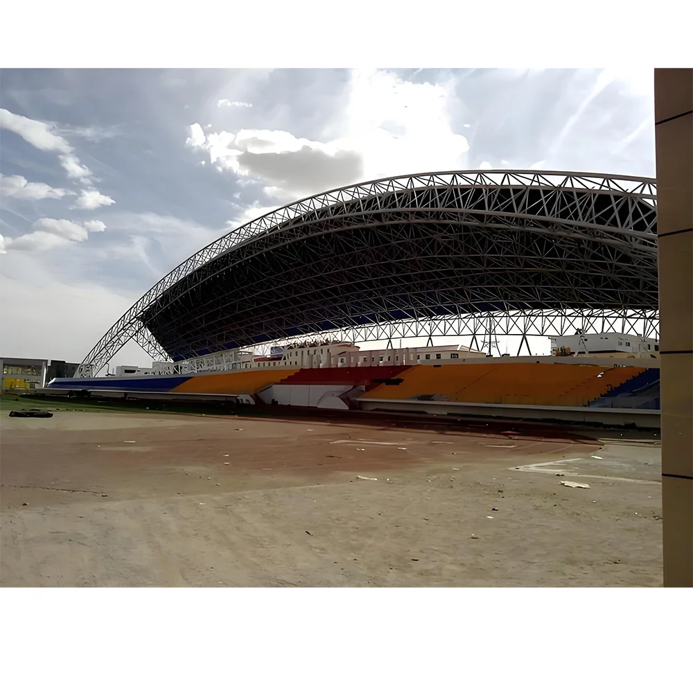 Customizable Steel Roof Space Grids Frame for Outdoor Stadiums, Durable Shade Solutions for Spectator Seating and VIP Boxes
