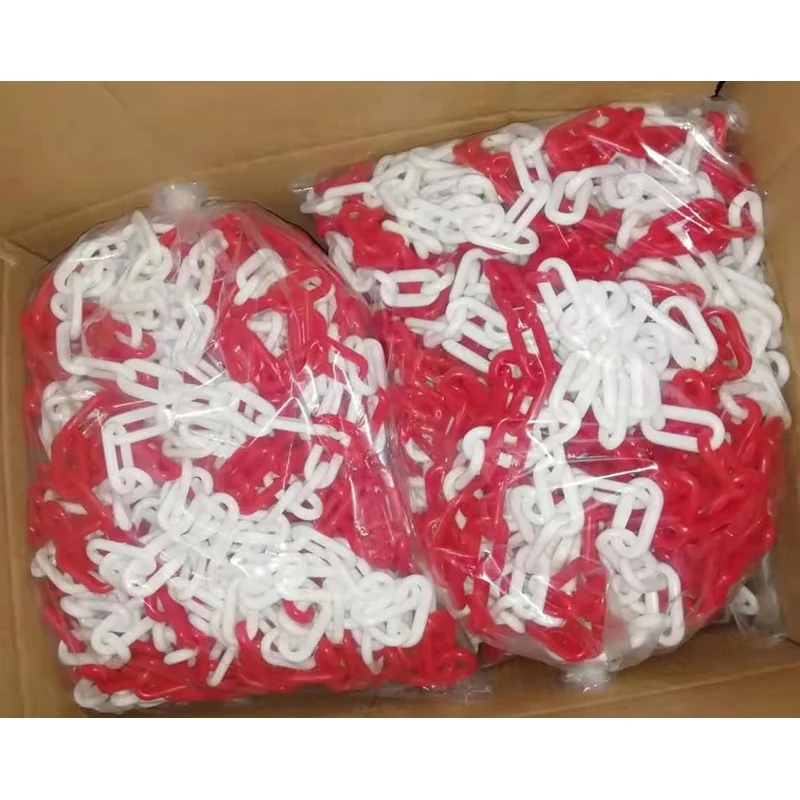 6mm Diameter Polyethylene PE Traffic Road Safety Plastic Link Chain