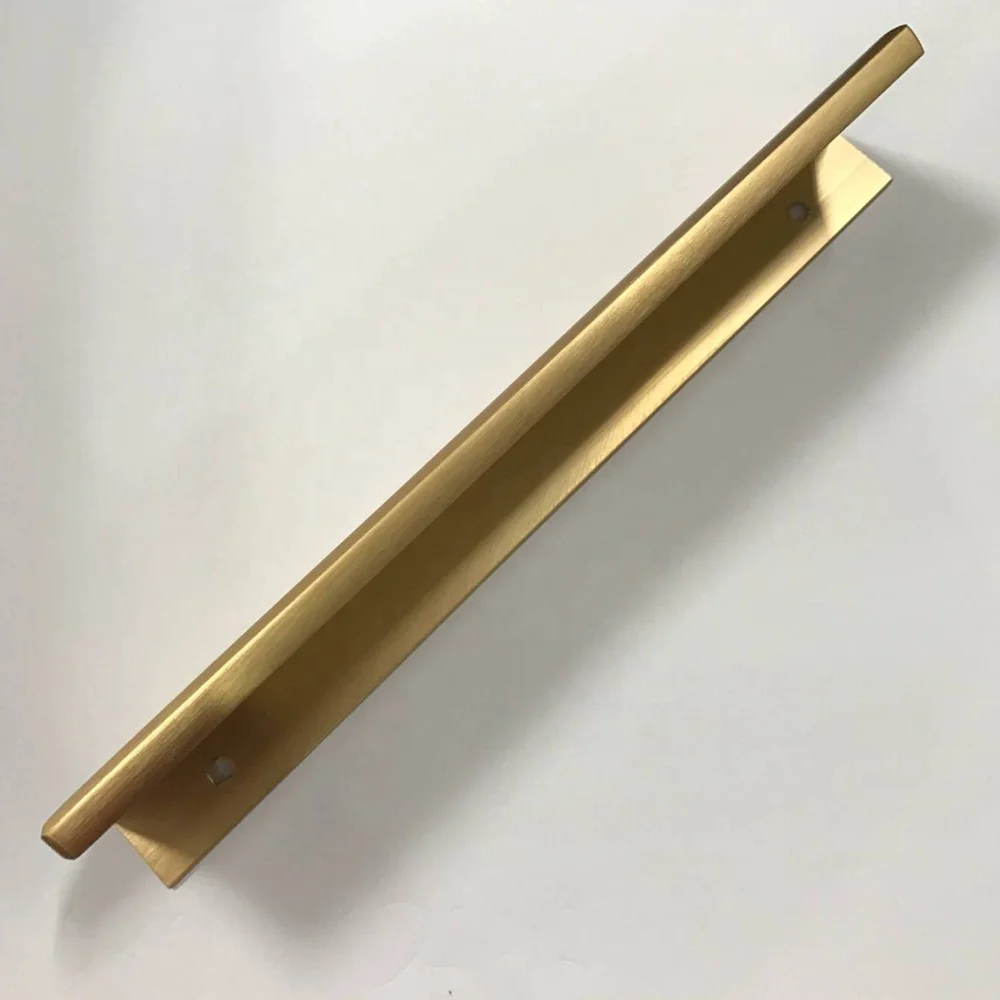 Modern Wardrobe Cabine Drawer Pulls Gold Hidden Aluminum Edge Handle
