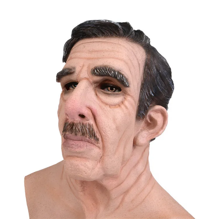 Wholesale Lightweight And Reusable Elder Men Latex Full Face Mask For  Masquerade Party