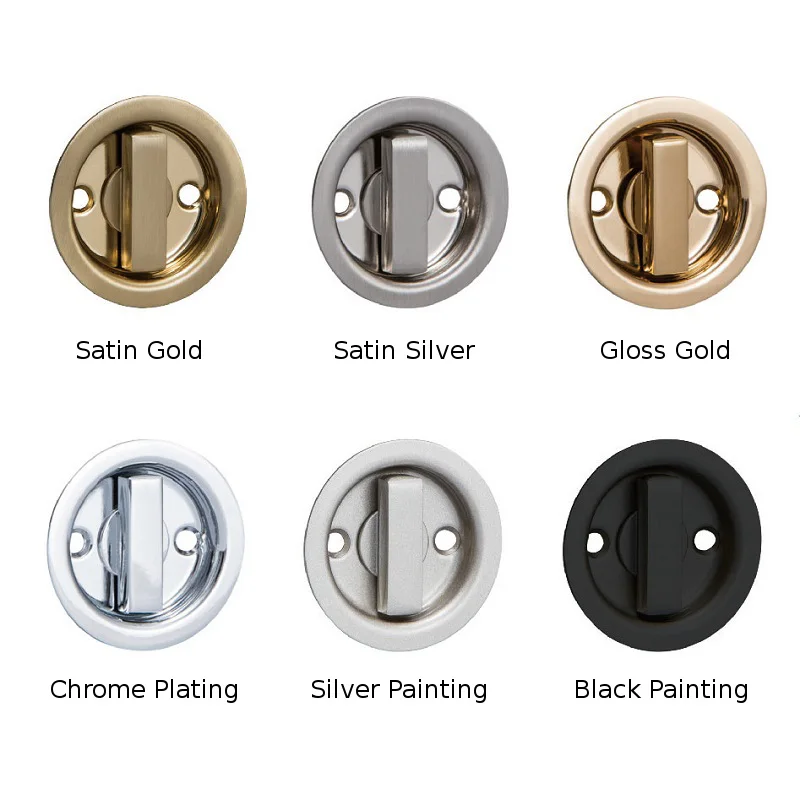
(UD Lever with Cylinder lock) Sliding Hook Clear Cut Gold Painting handle lever hidden magnetic door magnet lock 