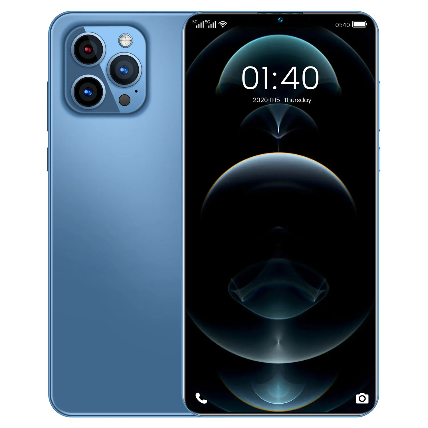  Мобильный телефон Phone12 Pro Max 512 ГБ распознавание лица разблокировка по отпечатку пальца сотовый с поддержкой двух карт смартфон двойным режимом