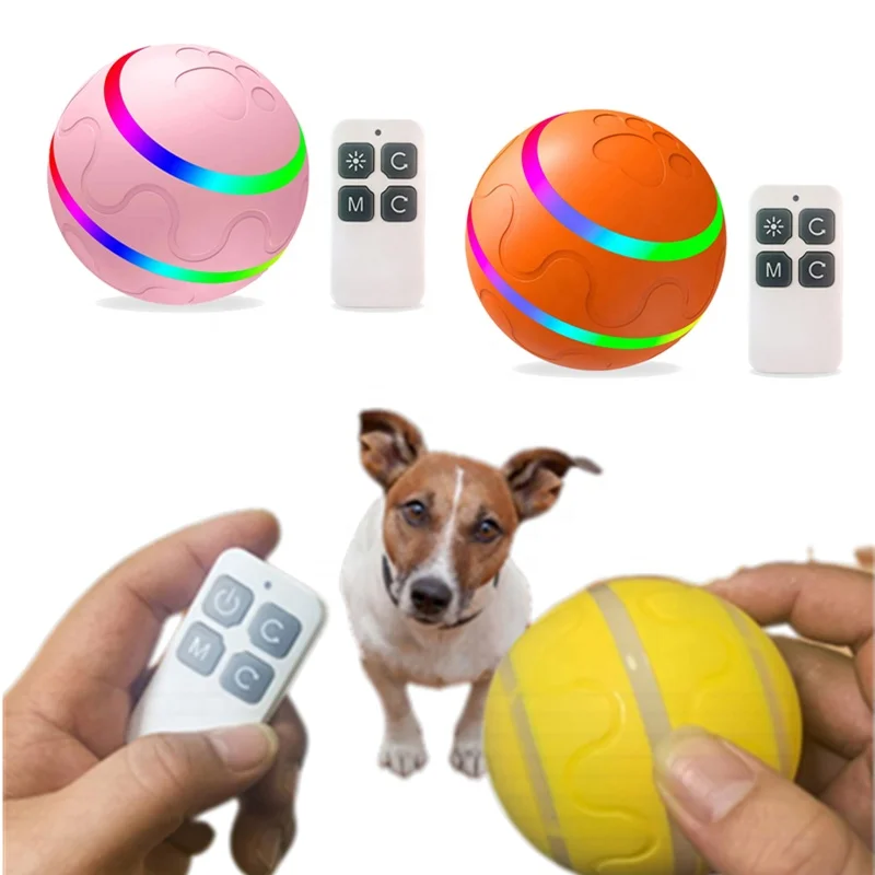 Amazon Hot Products Rolling Ball Waterproof Smart Interactive Pet Dog Cat Toy ball with led lights