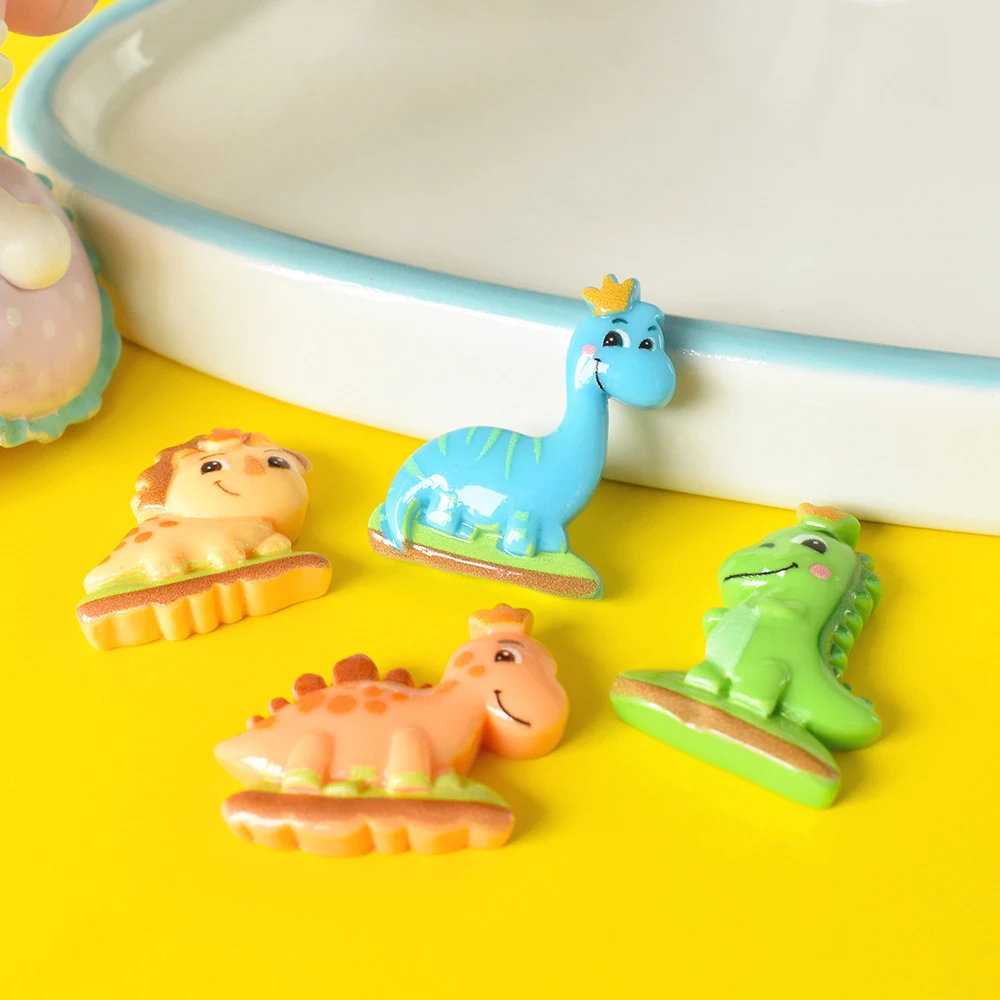 Cute Dinosaurs Resin Flatback Charms Resin Cartoon Flatback Cabochons For DIY Jewelry Making Nail